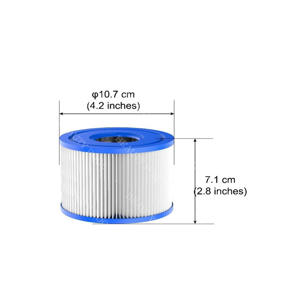 FC600 Cleaning Swimming Or Spa Pool Pump Pool Filter Cartridge for Spa Pool( Outer Diameter :4 1/4"110mm Length:3 3 /4"95mm)