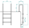 U01 U Model 304 Stainless Steel Ladder