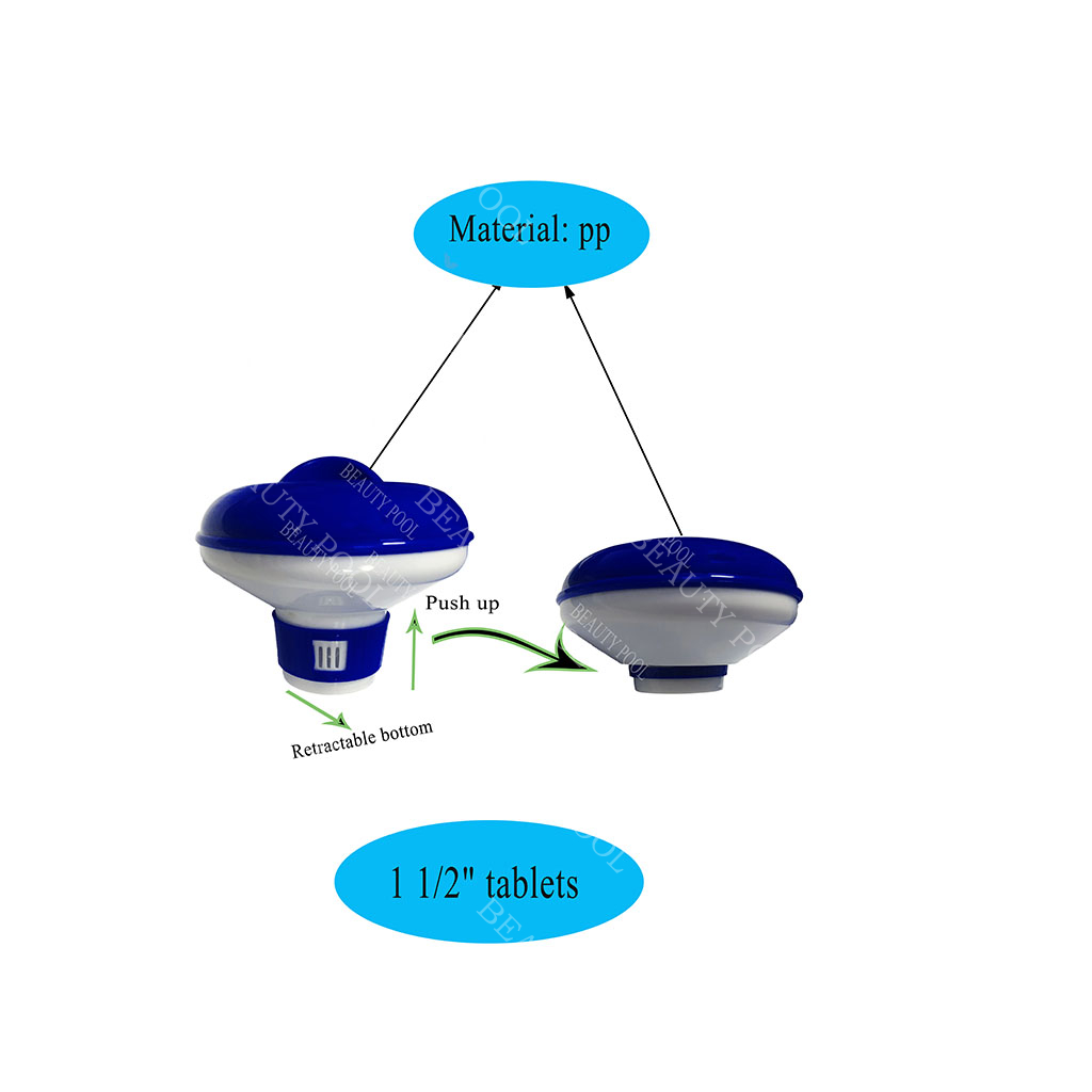 60704 5" Chemical Dispenser for 1 1/2" Tablets with Retractable Bottom 