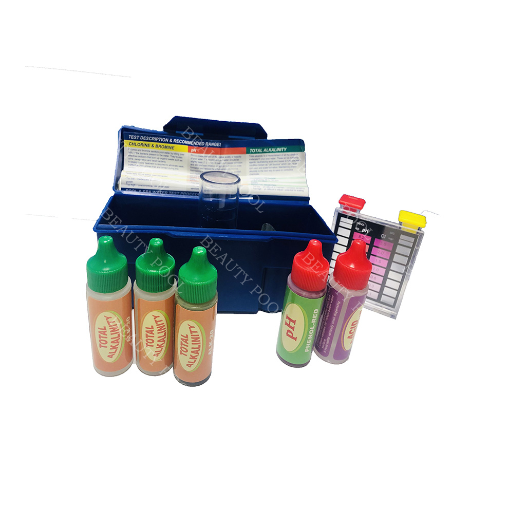 60607 4-way Test Kit with DPD Tablets: PH CL Alkalinity Acid Demand