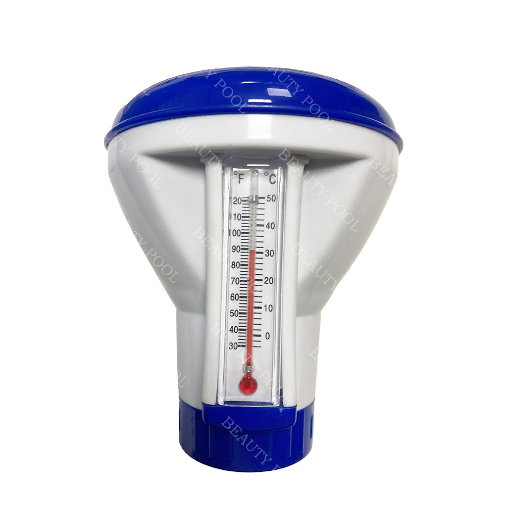 60706 5" Deluxe Large Chemical Dispenser for 1 1/2" Tablets with Thermometer